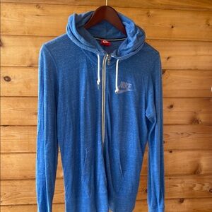 Nike Blue Zip Up Sweater with Athletic Style